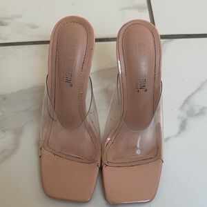 Cape Robbin Blush Clear Heels